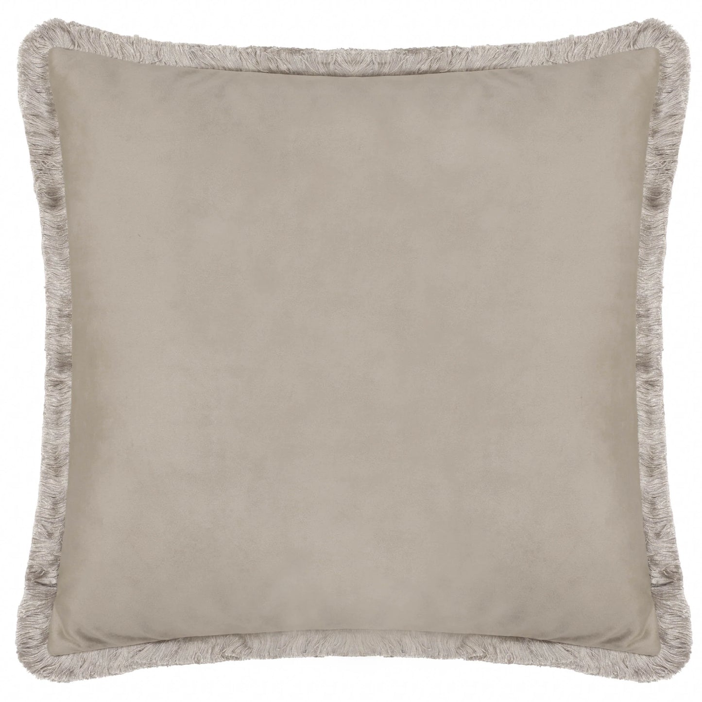 Morris & Co Strawberry Thief Embroidered Velvet Cushion - Biscuit