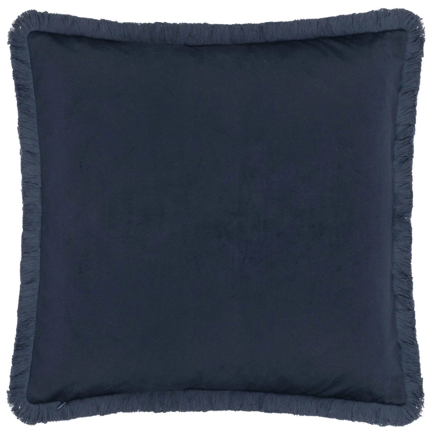Morris & Co Strawberry Thief Embroidered Velvet Cushion - Indigo