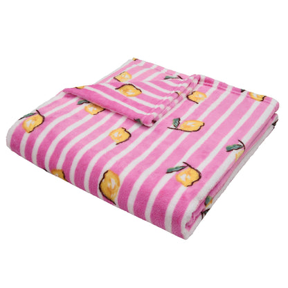Summer Fruits Throw in Pink 120 x 150cm - Throw - Fusion