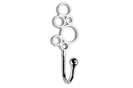 Swish Circles Metal Curtain Tieback Hooks (Pair) - Chrome