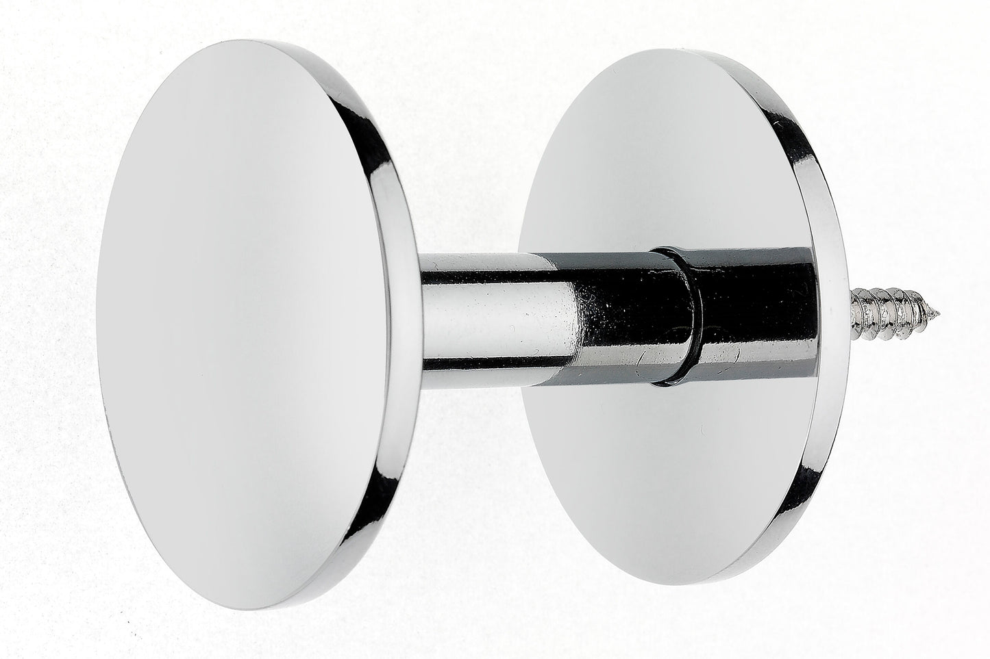 Swish Contemporary Cylinder Metal Curtain Tieback Hooks (Pair) - Chrome