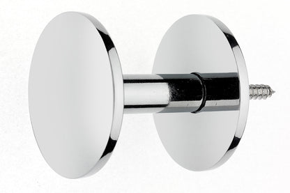 Swish Contemporary Cylinder Metal Curtain Tieback Hooks (Pair) - Chrome