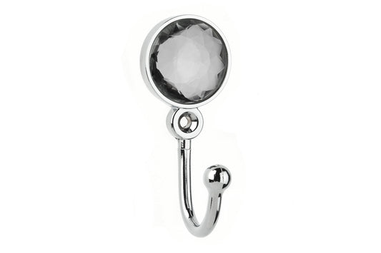 Swish Crystal Metal Curtain Tieback Hooks (Pair) - Chrome