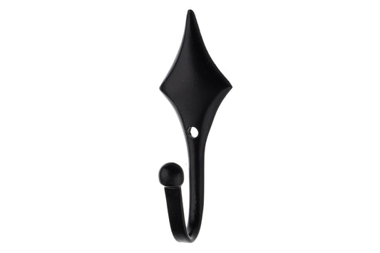 Swish Diamond Metal Curtain Tieback Hooks (Pair) - Black