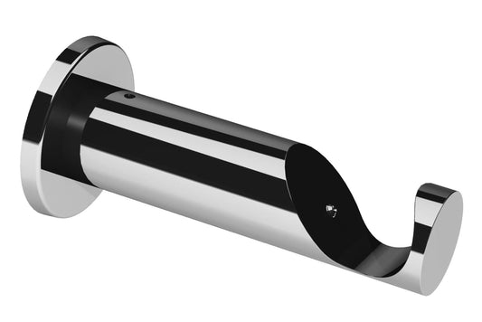 Swish 28mm Luxury Cylinder Metal Curtain Pole Bracket - Chrome