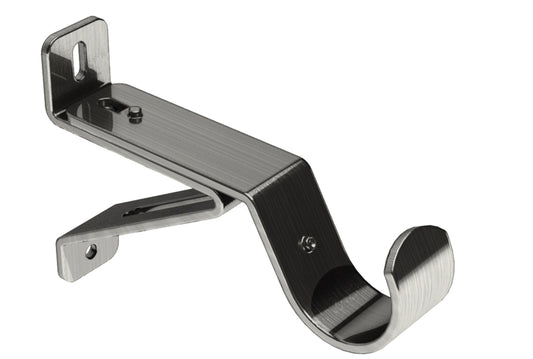 Swish Elements 28mm Metal Curtain Pole Bracket - Satin Steel
