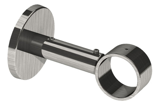 Integra Elements 28mm Ceiling/Wall Fix Metal Extendable Curtain Pole Bracket - Satin Steel