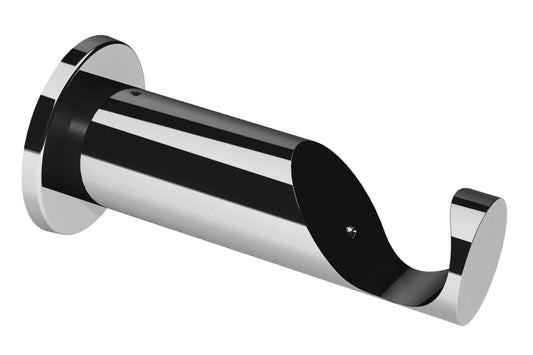Swish 35mm Luxury Cylinder Metal Curtain Pole Bracket - Chrome