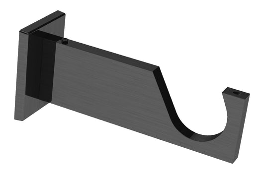Swish 35mm Luxury Square Metal Curtain Pole Bracket - Graphite
