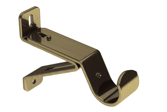 Swish Elements 35mm Metal Curtain Pole Bracket - Antique Brass