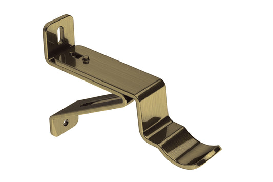 Swish Elements 35mm Metal Curtain Pole Passing Bracket - Antique Brass