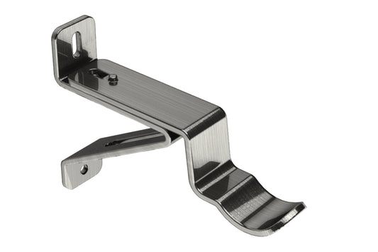 Swish Elements 35mm Metal Curtain Pole Passing Bracket - Satin Steel