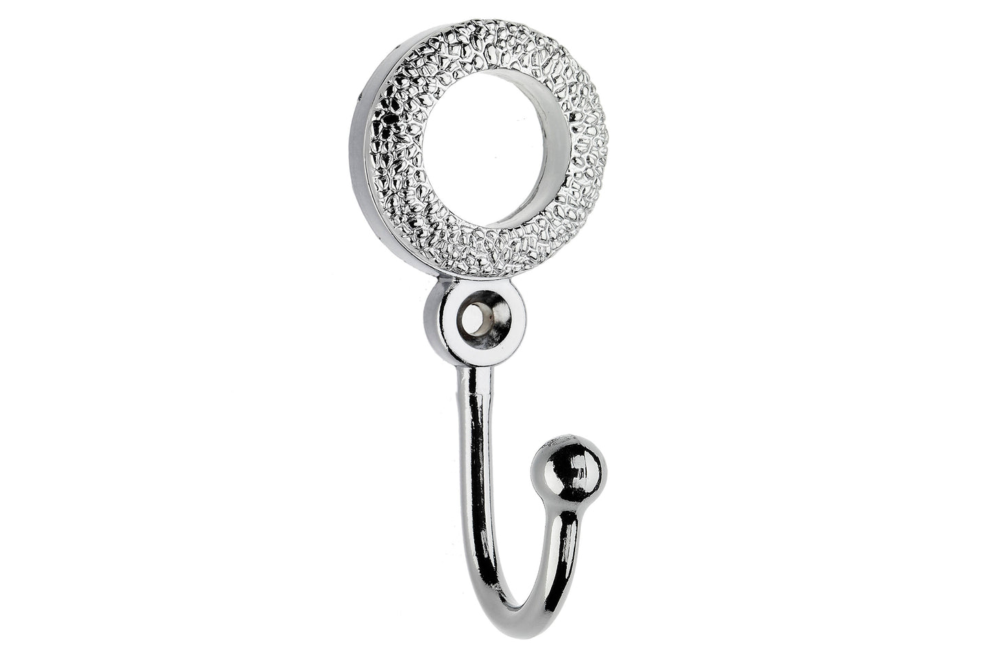 Swish Mosaic Metal Curtain Tieback Hooks (Pair) - Chrome