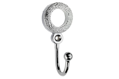 Swish Mosaic Metal Curtain Tieback Hooks (Pair) - Chrome