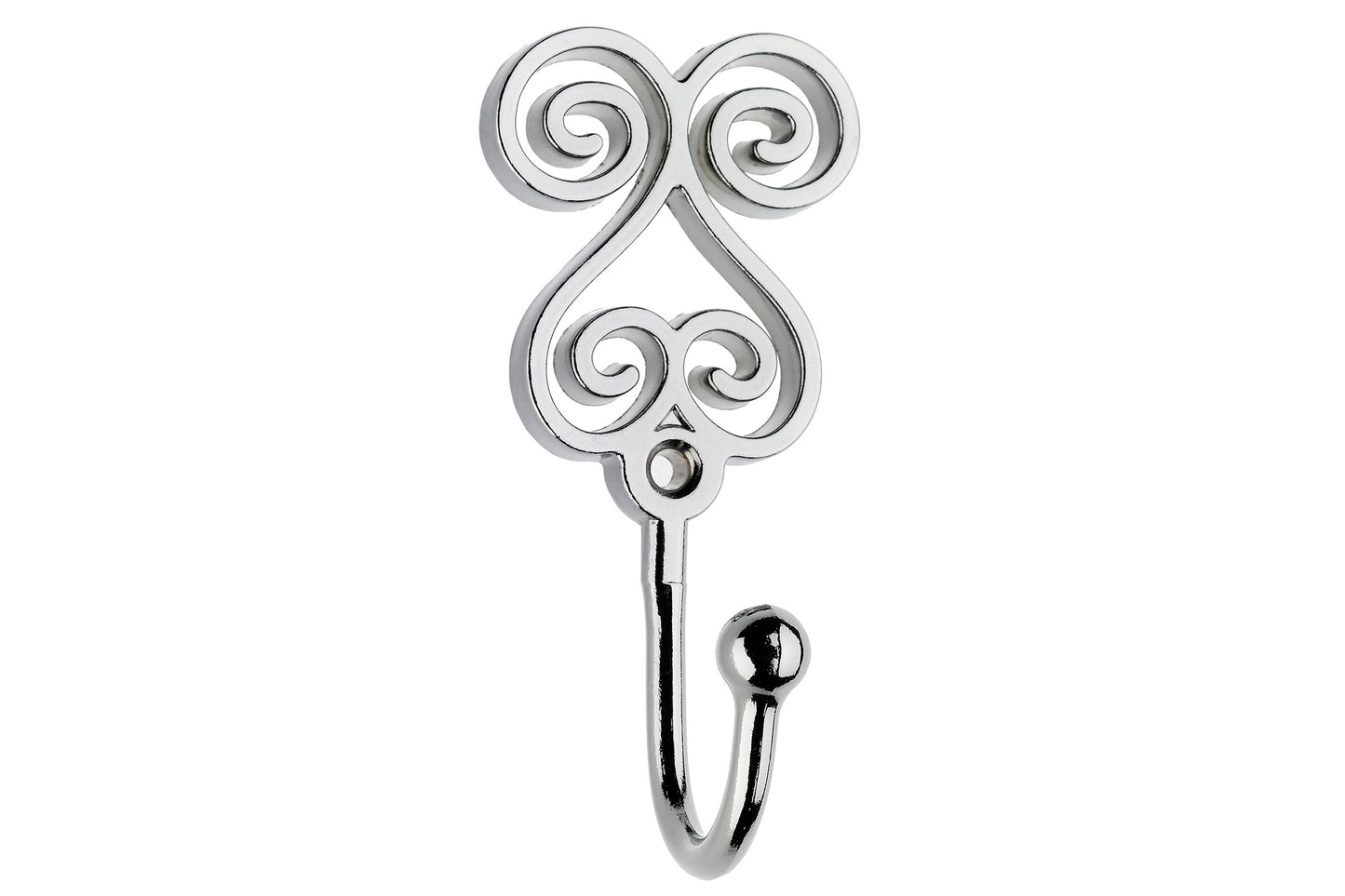 Swish Swirl Metal Curtain Tieback Hooks (Pair) - Chrome