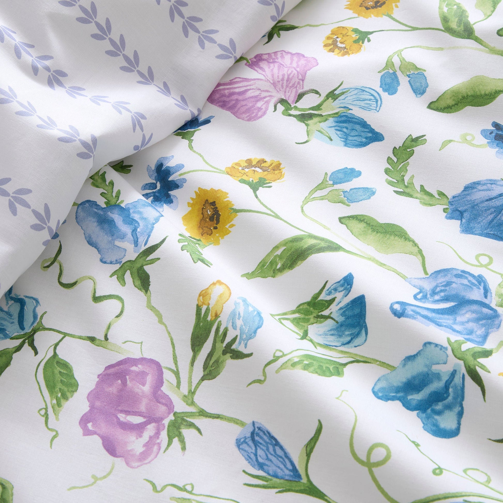 Sweetpea Floral Duvet Cover Set in Lilac - Duvet Cover Set - Dreams & Drapes