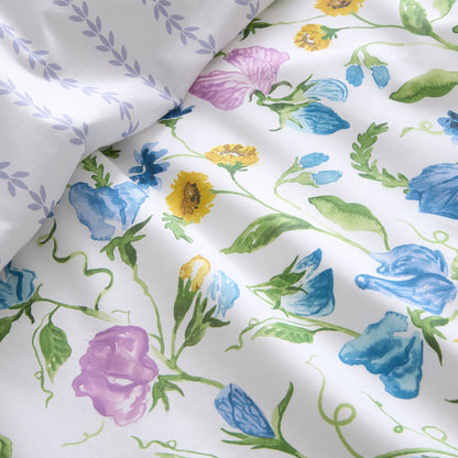 Sweetpea Floral Duvet Cover Set in Lilac - Duvet Cover Set - Dreams & Drapes