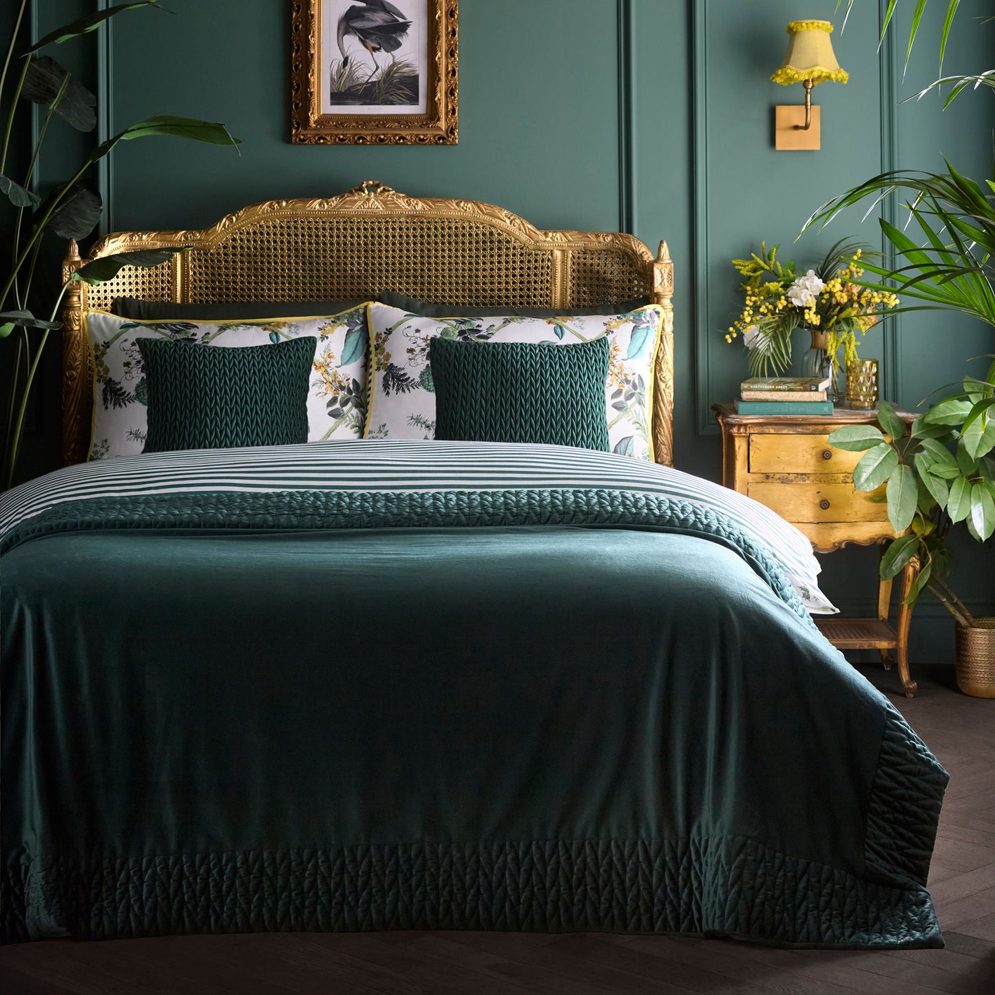 Laurence Llewelyn-Bowen Siena Bedspread - Bottle Green