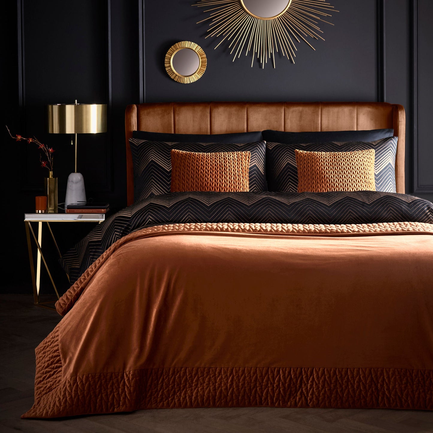Laurence Llewelyn-Bowen Siena Bedspread - Spice