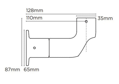 Speedy 28mm Room Darkening Metal Curtain Pole Brackets (Pair) - Black