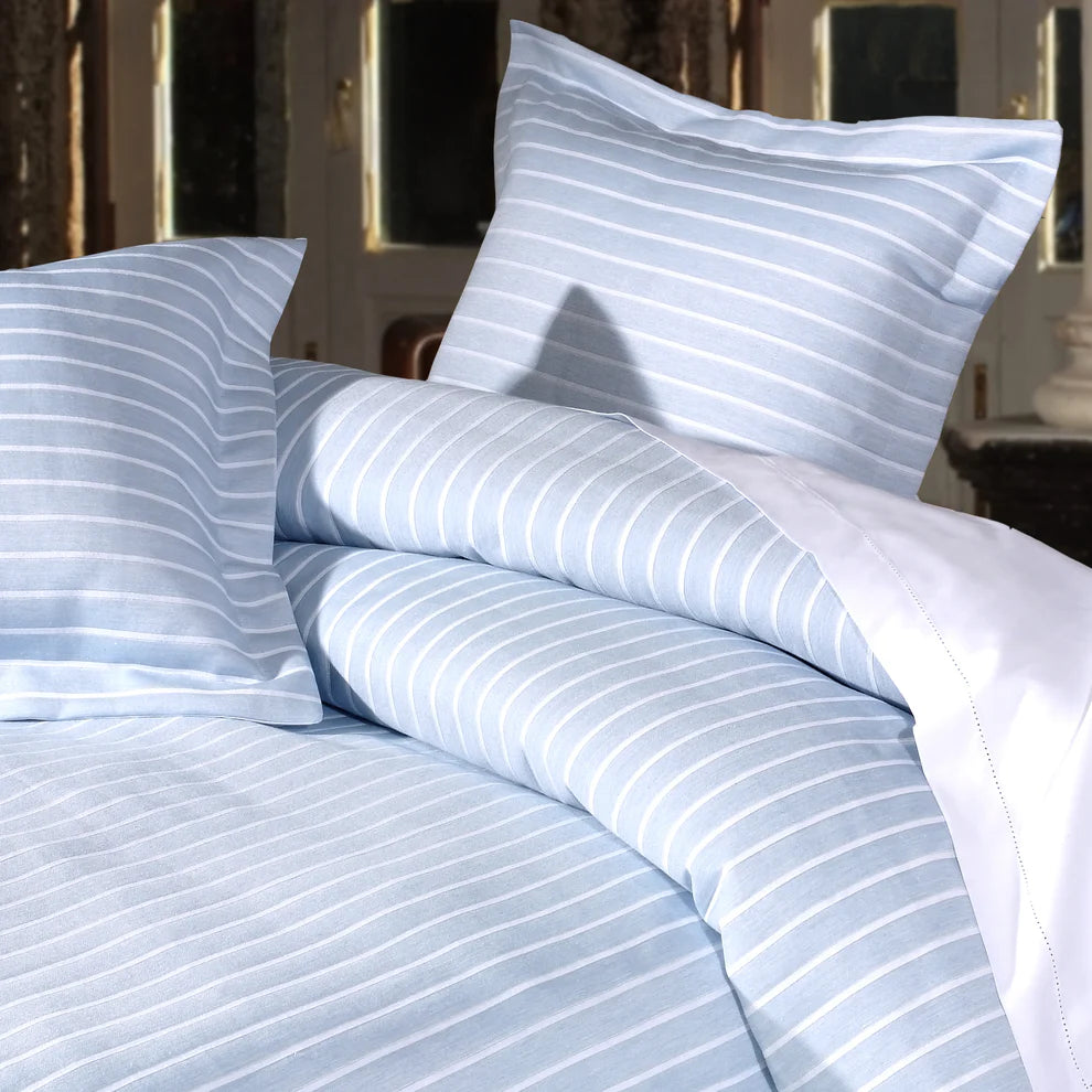 Design Port Stripes Duvet Cover Set - Sky Blue