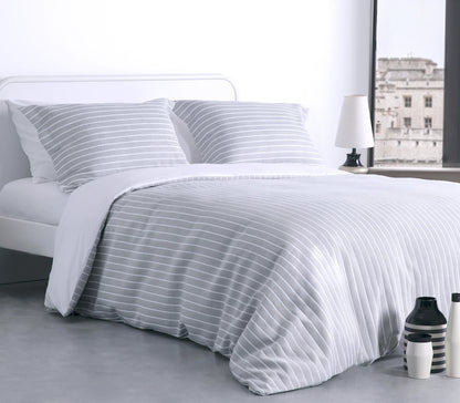 Design Port Stripes Duvet Cover Set - Silver