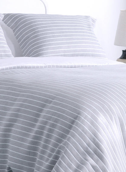 Design Port Stripes Duvet Cover Set - Silver