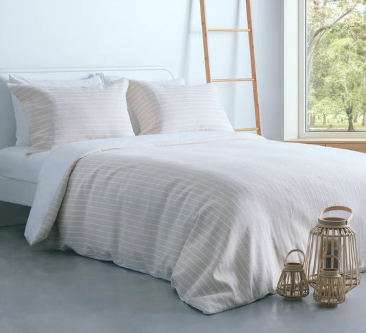 Design Port Stripes Duvet Cover Set - Linen
