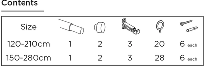 Speedy Simply Stud 13/16mm Extendable Metal Curtain Pole - Cream
