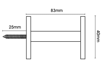 Swish Contemporary Cylinder Metal Curtain Tieback Hooks (Pair) - Satin Steel