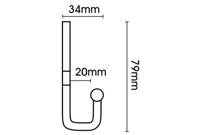 Swish Crystal Metal Curtain Tieback Hooks (Pair) - Chrome