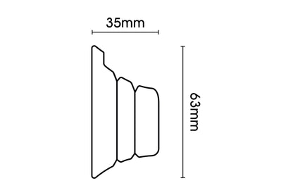 Swish Romantica 35mm Wooden Curtain Pole Recess Brackets (Pair) - Panna Cotta