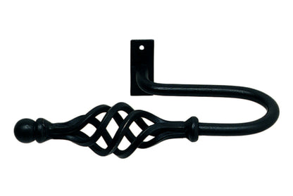 Hallis Artisan Cage Wrought Iron Metal Curtain Holdbacks (Pair)