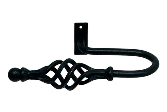 Hallis Artisan Cage Wrought Iron Metal Curtain Holdbacks (Pair)