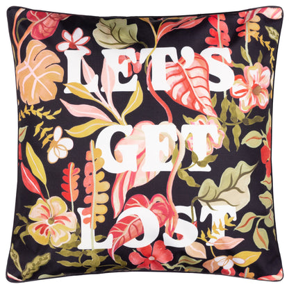 Furn Tropical Bloom Outdoor Cushion - Black