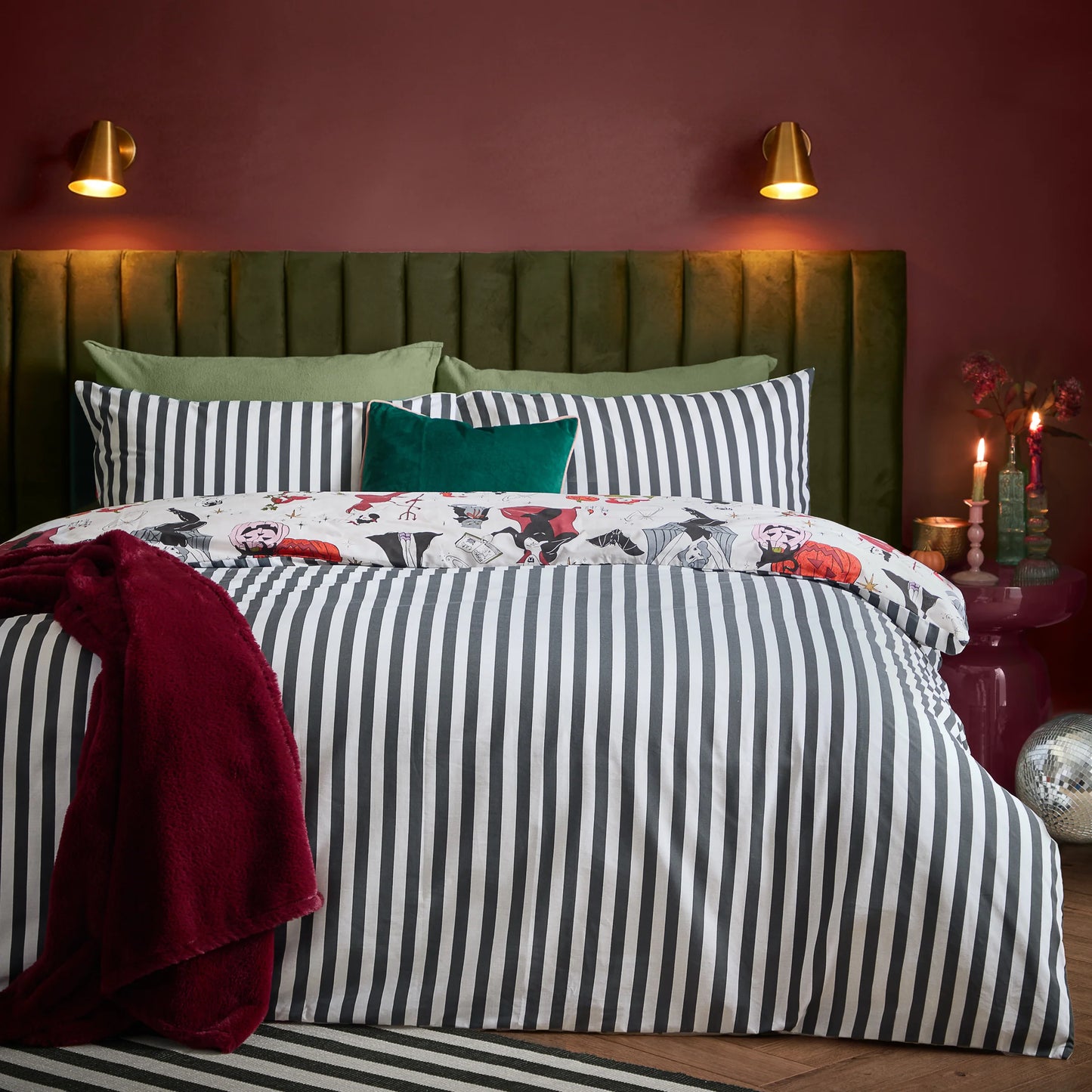 Furn Trick Or Treat Duvet Cover Set - Monochrome