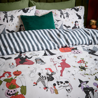 Furn Trick Or Treat Duvet Cover Set - Monochrome