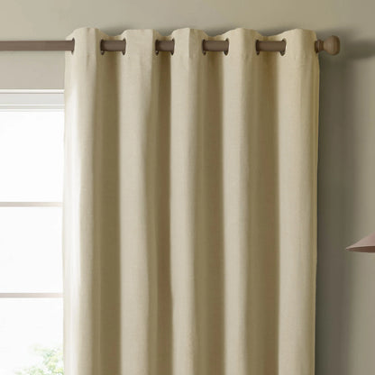 Furn Ultimate Blackout Eyelet Curtains - Custard Cream