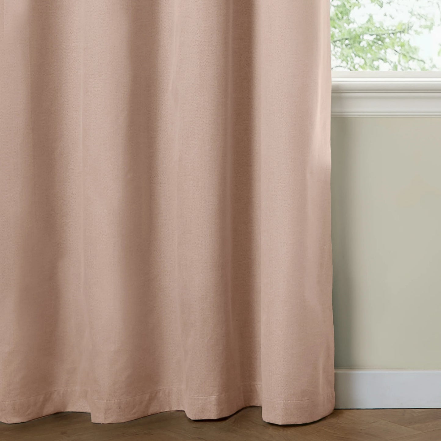 Furn Ultimate Blackout Textured Woven Eyelet Curtains - Pink