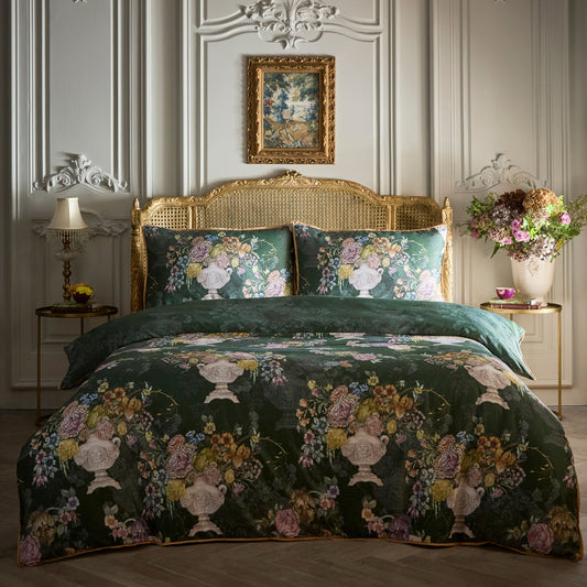 Tuscan Holiday Duvet Cover Set in Green - Duvet Cover Set - Laurence Llewelyn-Bowen
