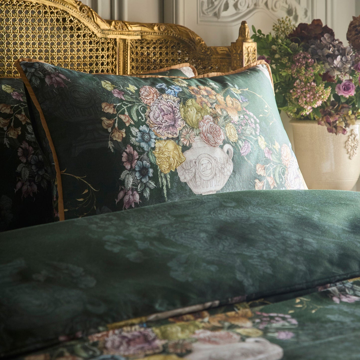 Tuscan Holiday Duvet Cover Set in Green - Duvet Cover Set - Laurence Llewelyn-Bowen