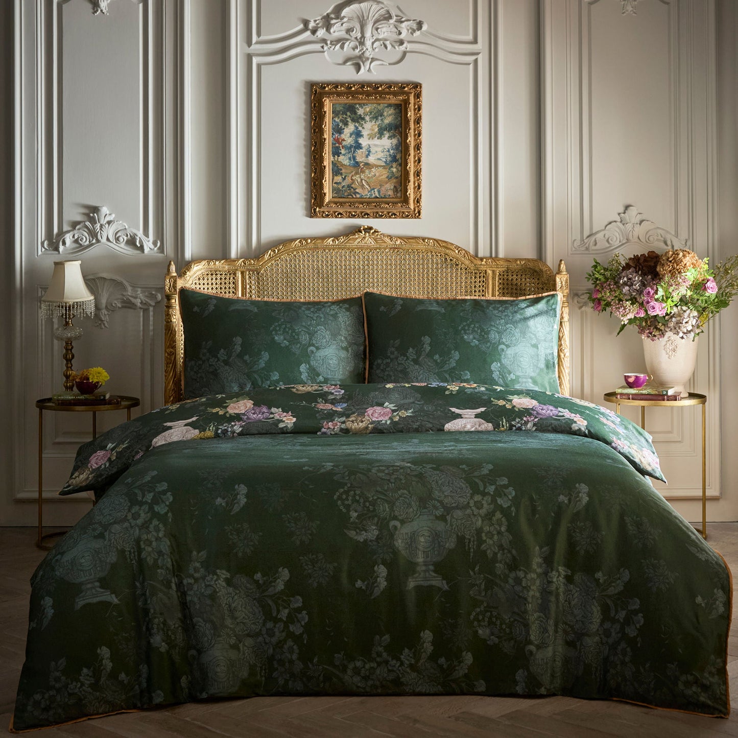 Tuscan Holiday Duvet Cover Set in Green - Duvet Cover Set - Laurence Llewelyn-Bowen