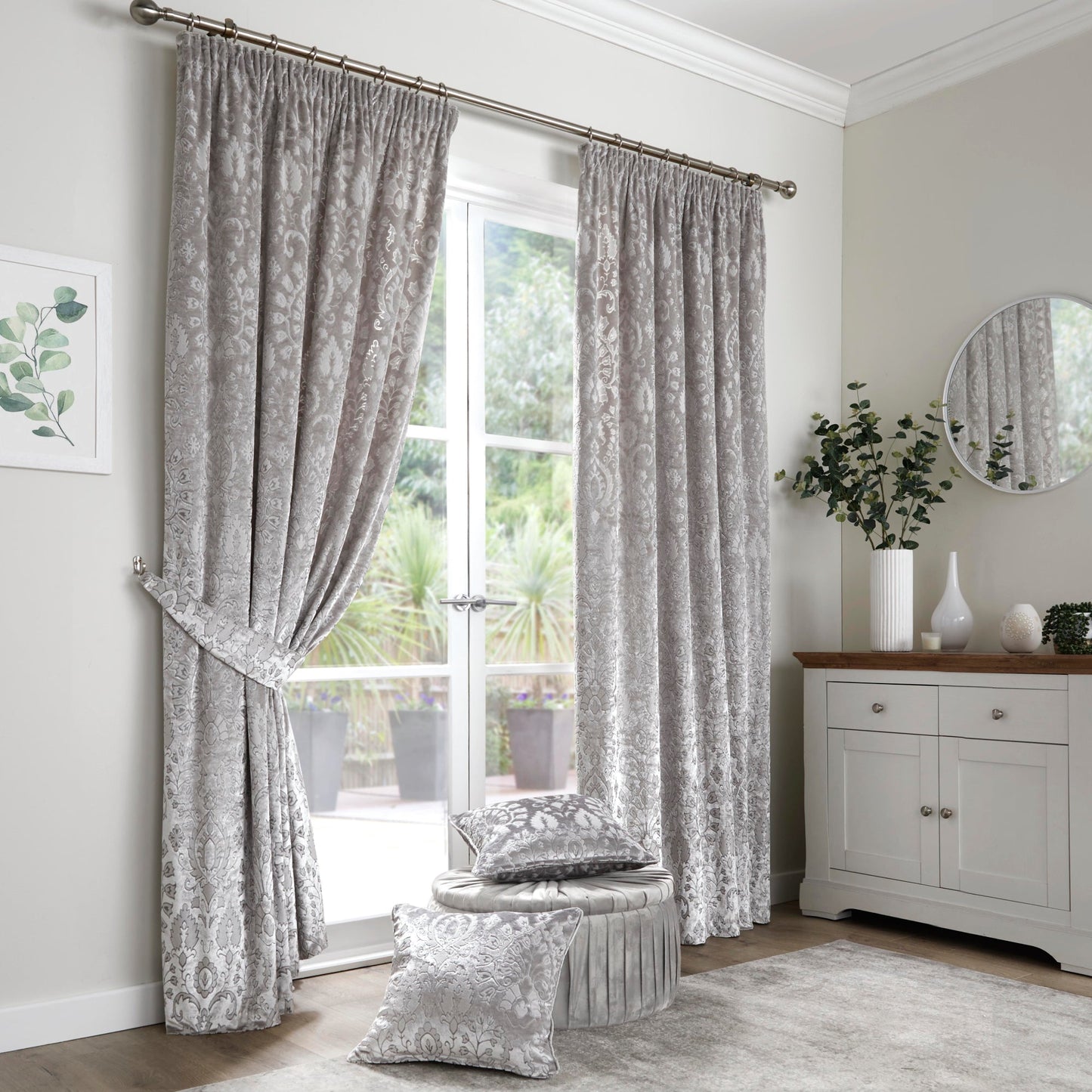 Trinity Cushion by Curtina in Silver 43 x 43cm - Cushion - Curtina