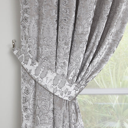 Trinity Pair Of Curtain Tiebacks by Curtina in Silver 26" x 4" - Pair Of Curtain Tiebacks - Curtina