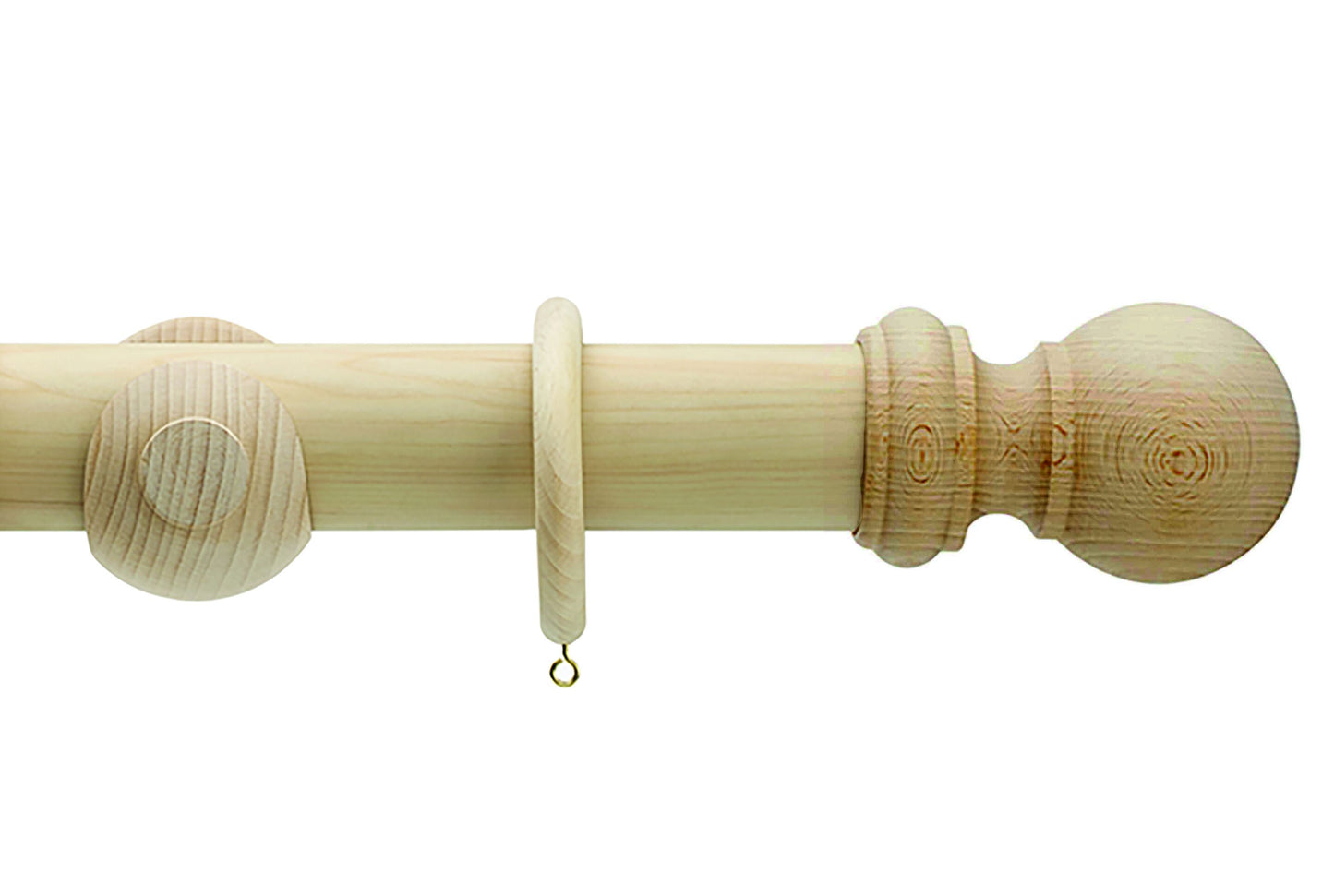 Hallis Unfinished 50mm Wooden Curtain Pole