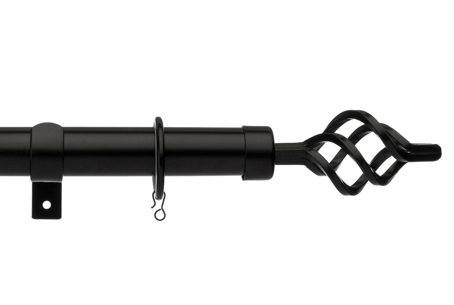 Universal Cage 28mm Metal Curtain Pole - Black