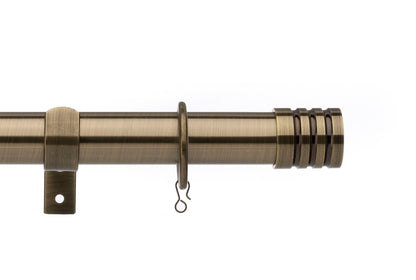 Universal Stud 28mm Metal Curtain Pole - Antique Brass