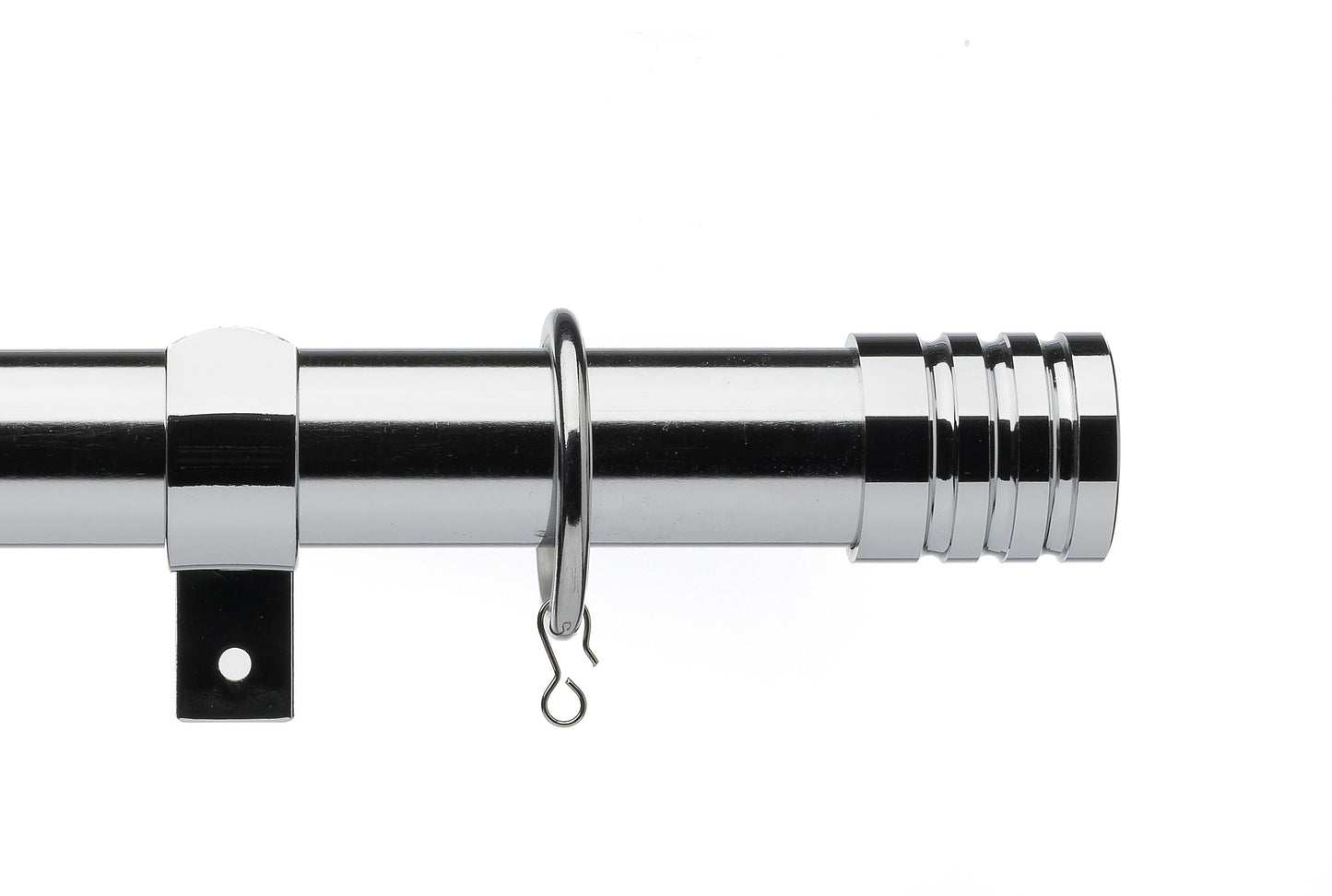 Universal Stud 28mm Metal Curtain Pole - Chrome