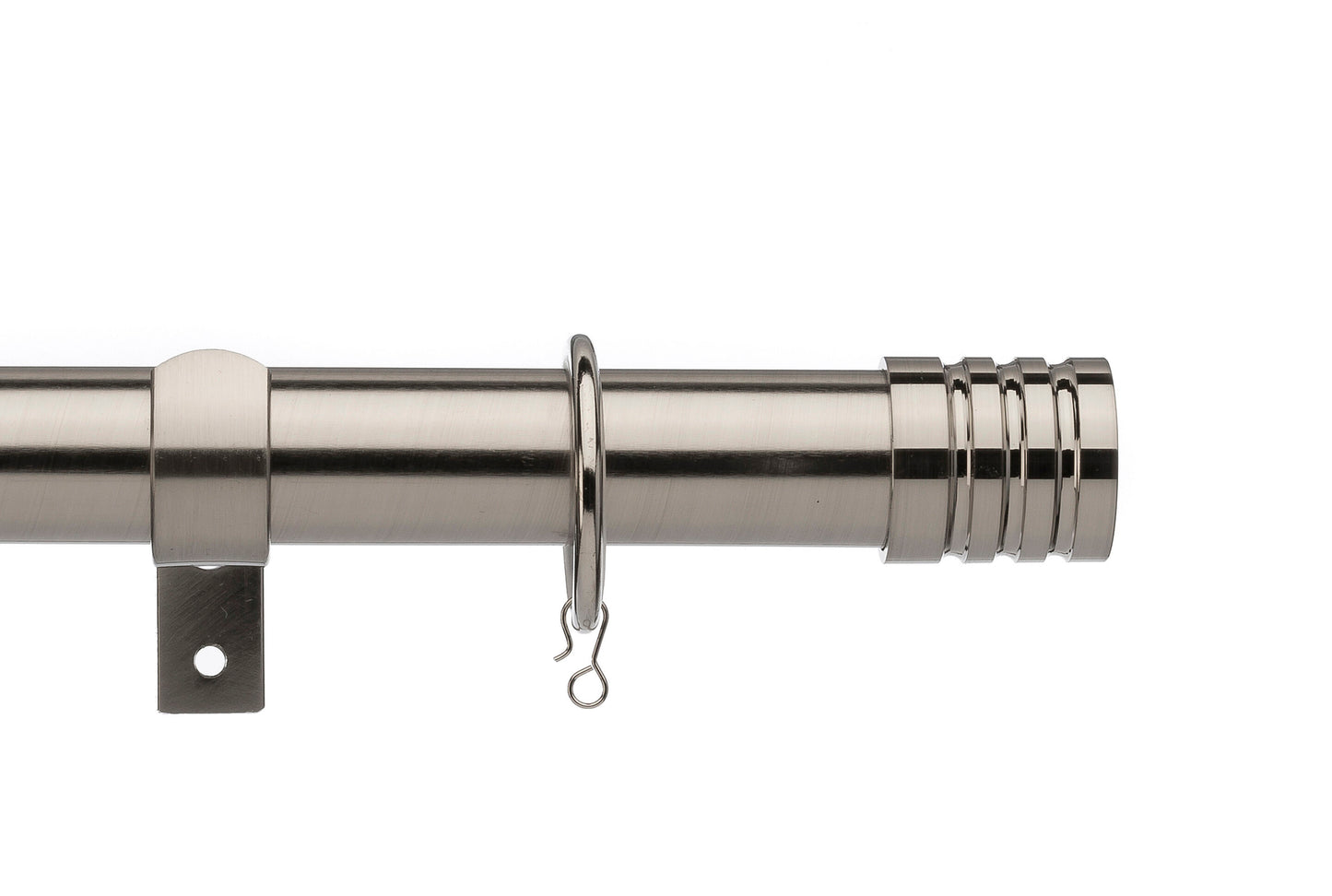 Universal Stud 28mm Metal Curtain Pole - Satin Steel