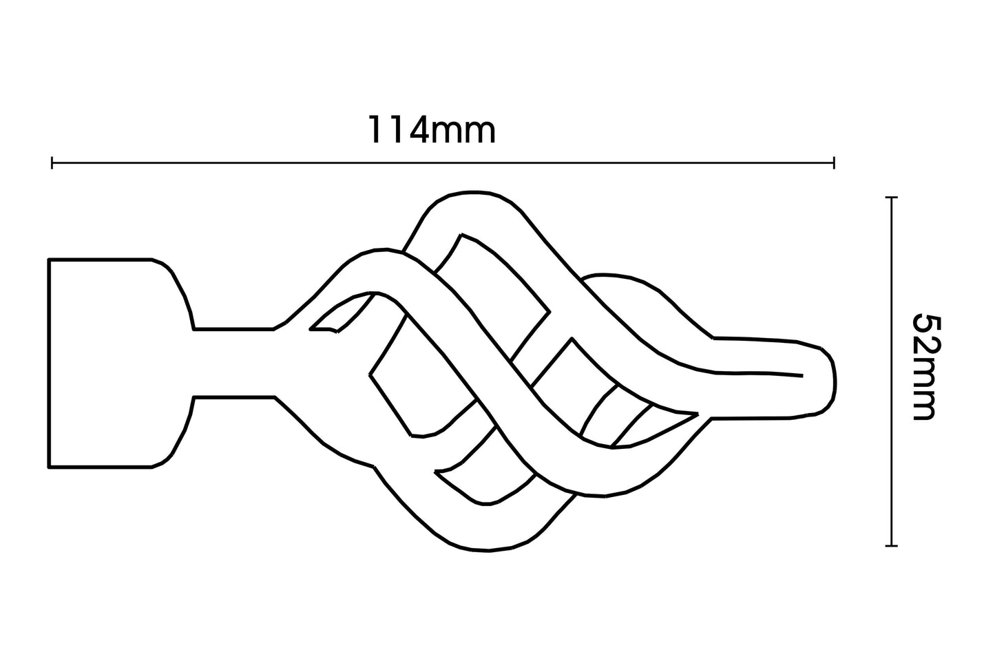 Universal Cage 28mm Metal Curtain Pole - Chrome